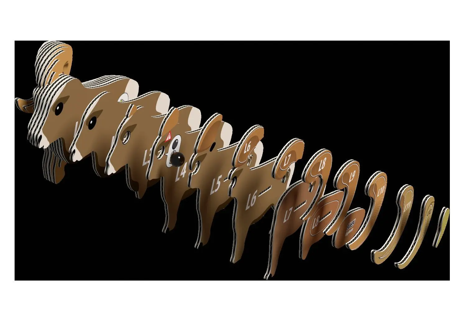 Bild: 9421036940664 | EUGY - 3D Bastelset Dickhornschaf | Kit (Bastelset) | In Karton | 2026