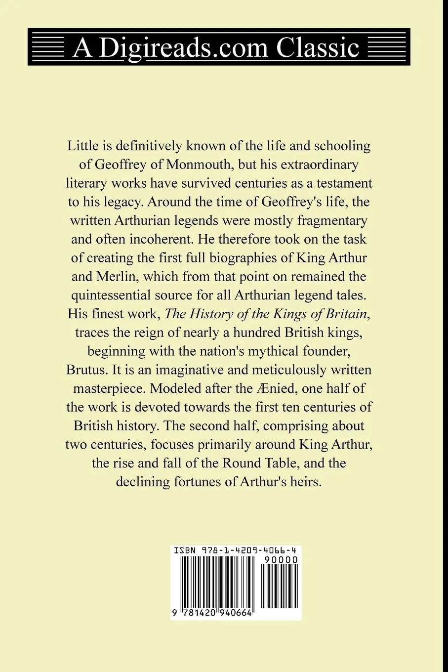 Rückseite: 9781420940664 | The History of the Kings of Britain | Geoffrey Of Monmouth | Buch