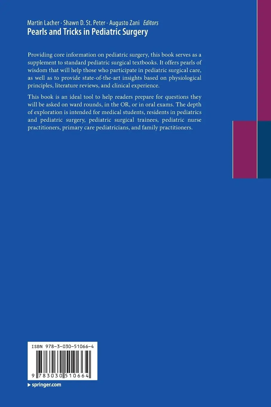 Rückseite: 9783030510664 | Pearls and Tricks in Pediatric Surgery | Martin Lacher (u. a.) | Buch
