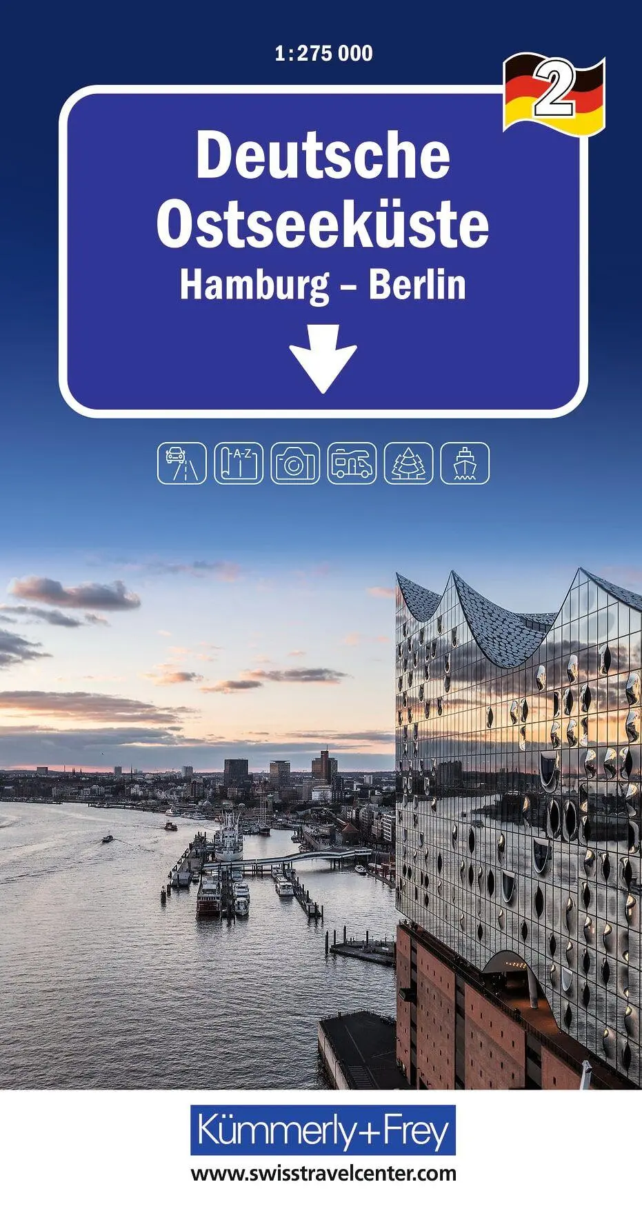 Cover: 9783259300664 | Kümmerly+Frey Regional-Strassenkarte 2 Deutsche Ostseeküste 1:275.000