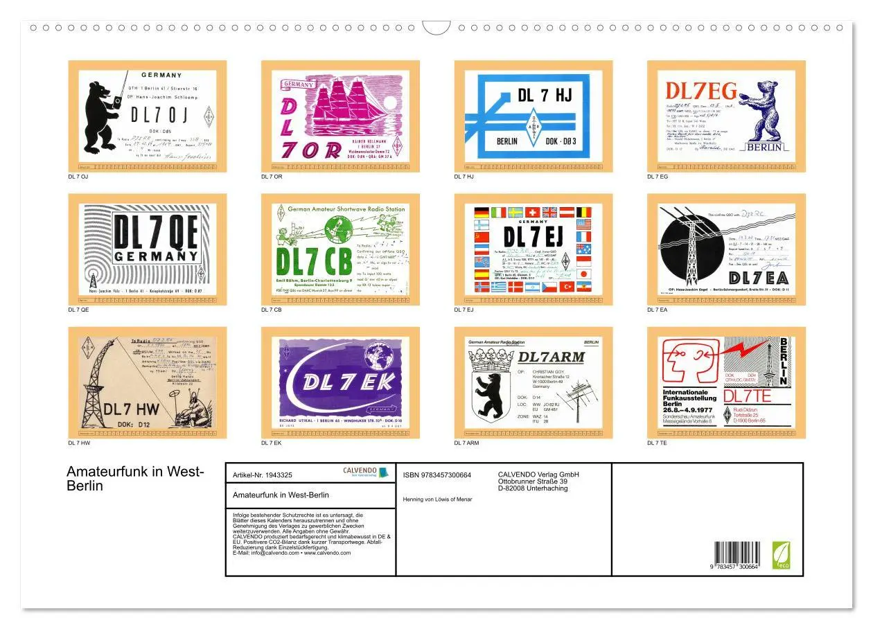 Bild: 9783457300664 | Amateurfunk in West-Berlin (Wandkalender 2026 DIN A2 quer),...