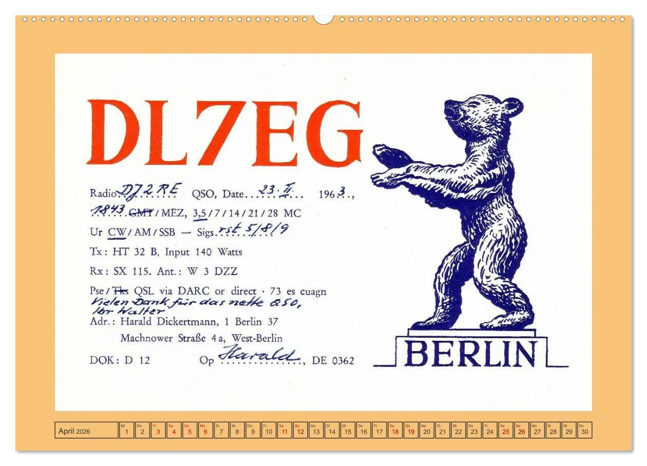 Bild: 9783457300664 | Amateurfunk in West-Berlin (Wandkalender 2026 DIN A2 quer),...
