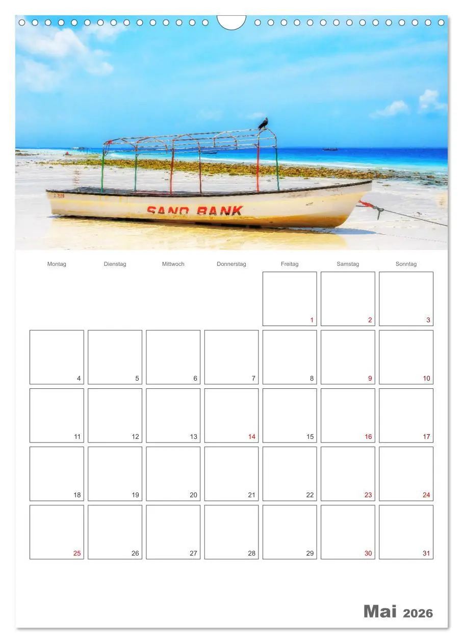 Bild: 9783516320664 | Sansibar - Traumreiseziel (Wandkalender 2026 DIN A3 hoch), CALVENDO...