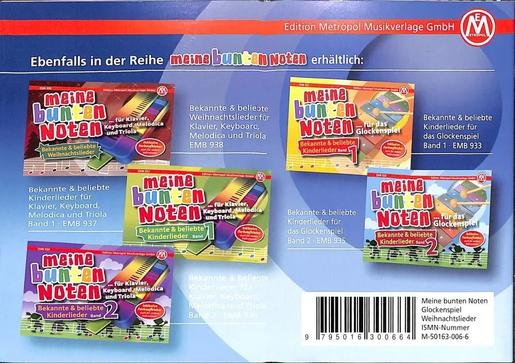 Bild: 9795016300664 | Meine bunten Noten für das Glockenspiel | Claudia Saxinger | Broschüre