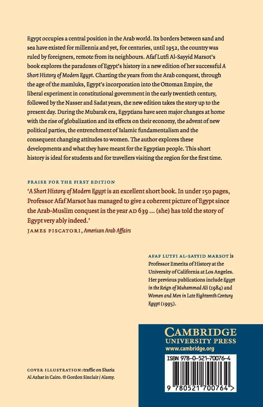 Rückseite: 9780521700764 | A History of Egypt | Afaf Lutfi Al-Sayyid Marsot | Taschenbuch | 2016