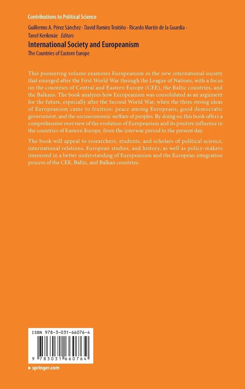 Rückseite: 9783031660764 | International Society and Europeanism | Sánchez (u. a.) | Buch | vi