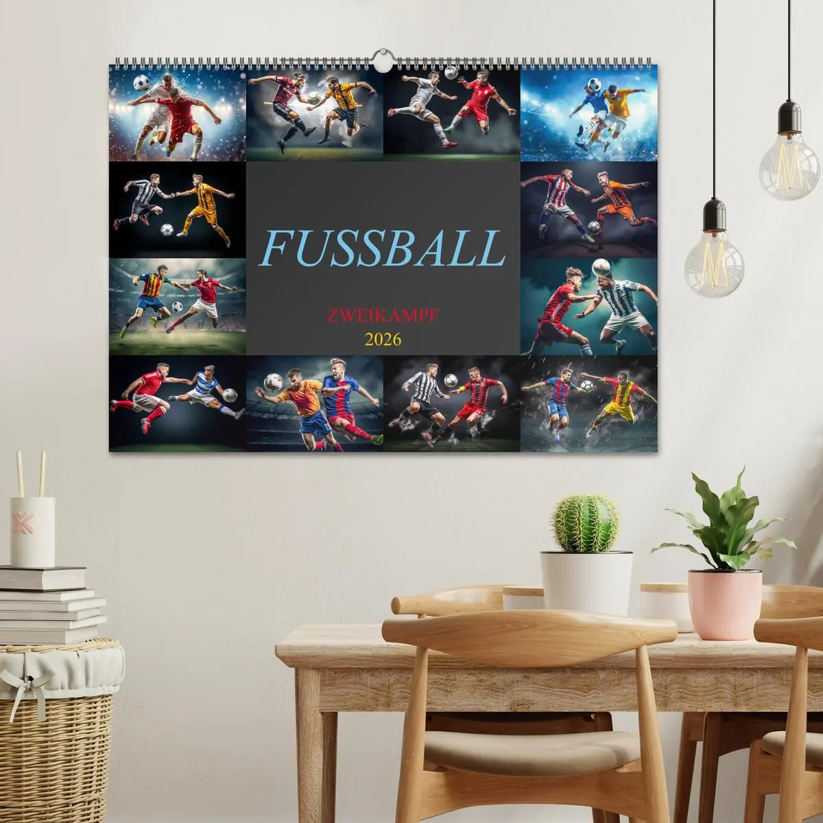 Bild: 9783457460764 | Fussball - Zweikampf (Wandkalender 2026 DIN A2 quer), CALVENDO...