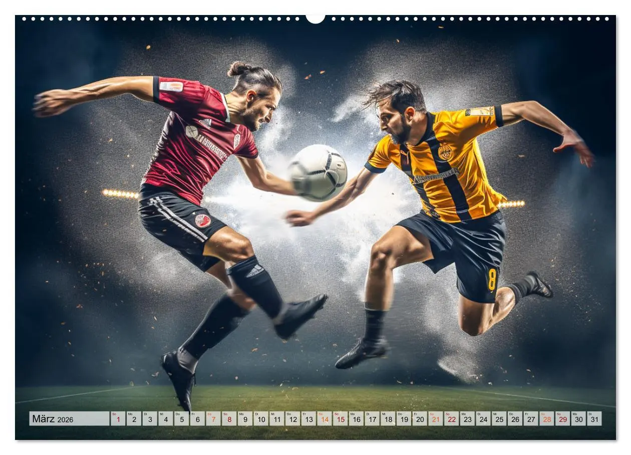 Bild: 9783457460764 | Fussball - Zweikampf (Wandkalender 2026 DIN A2 quer), CALVENDO...