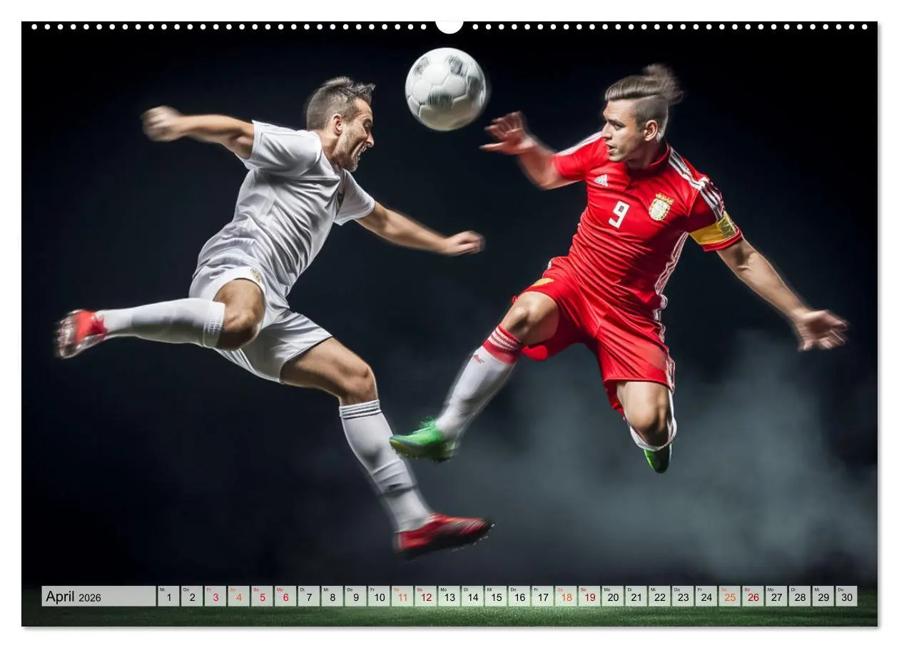 Bild: 9783457460764 | Fussball - Zweikampf (Wandkalender 2026 DIN A2 quer), CALVENDO...