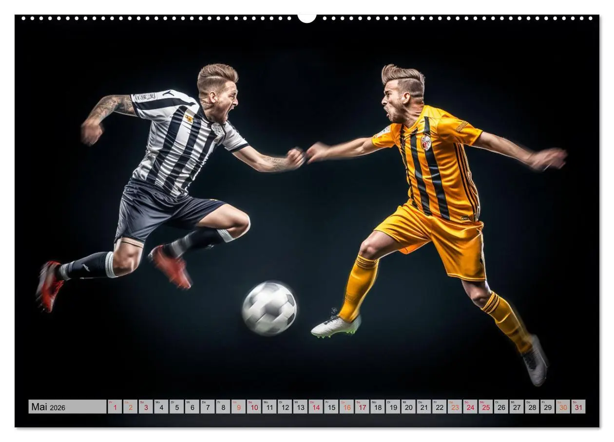 Bild: 9783457460764 | Fussball - Zweikampf (Wandkalender 2026 DIN A2 quer), CALVENDO...