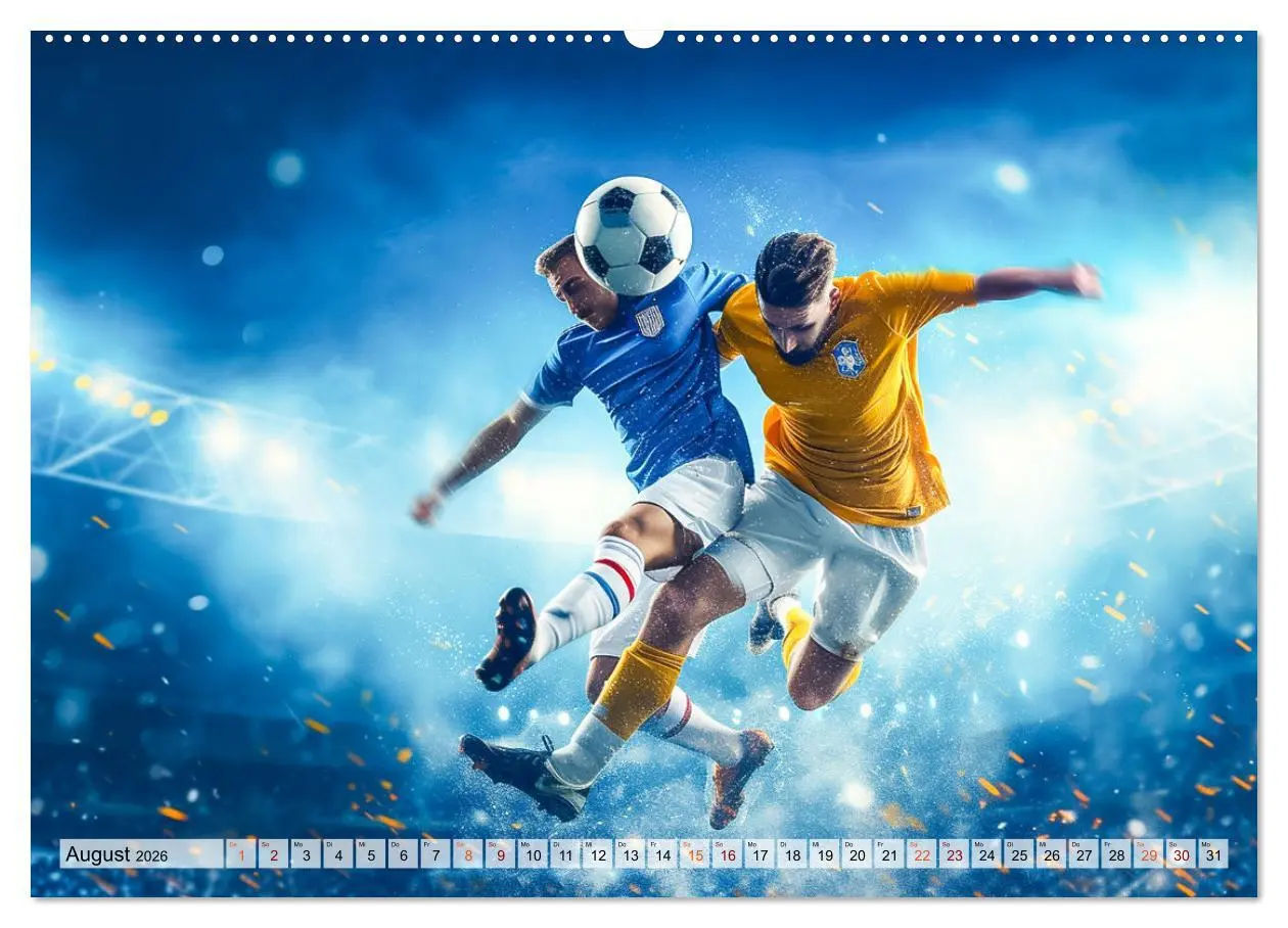 Bild: 9783457460764 | Fussball - Zweikampf (Wandkalender 2026 DIN A2 quer), CALVENDO...