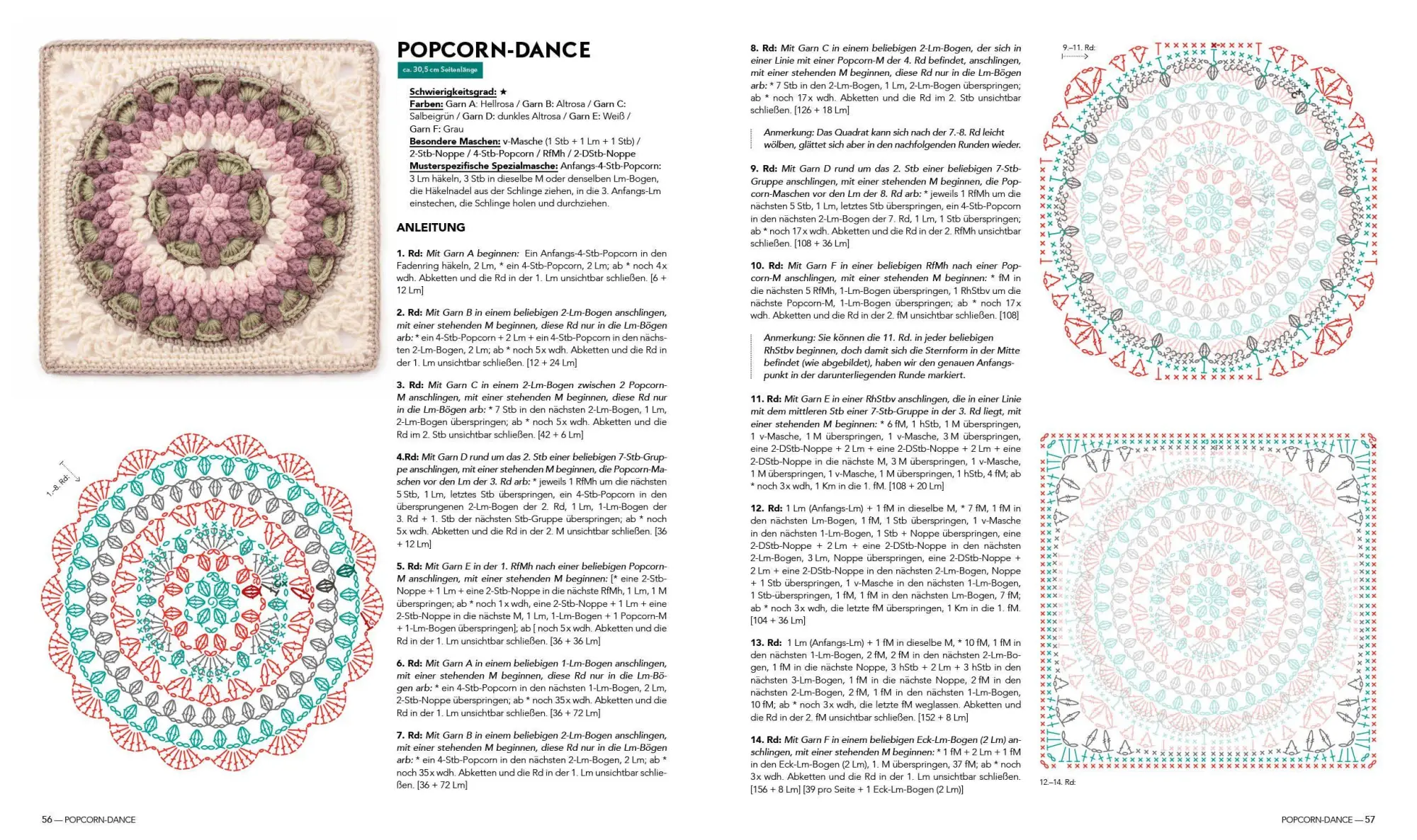 Bild: 9783745930764 | Musterbibel Granny Squares: Häkelzauber in 3D-Optik | Diana Krenz
