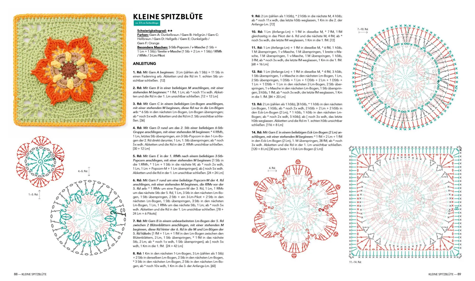 Bild: 9783745930764 | Musterbibel Granny Squares: Häkelzauber in 3D-Optik | Diana Krenz