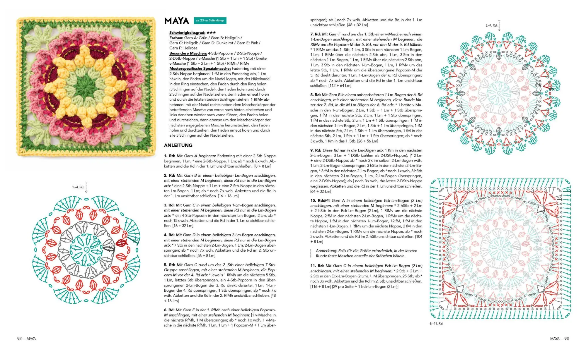 Bild: 9783745930764 | Musterbibel Granny Squares: Häkelzauber in 3D-Optik | Diana Krenz
