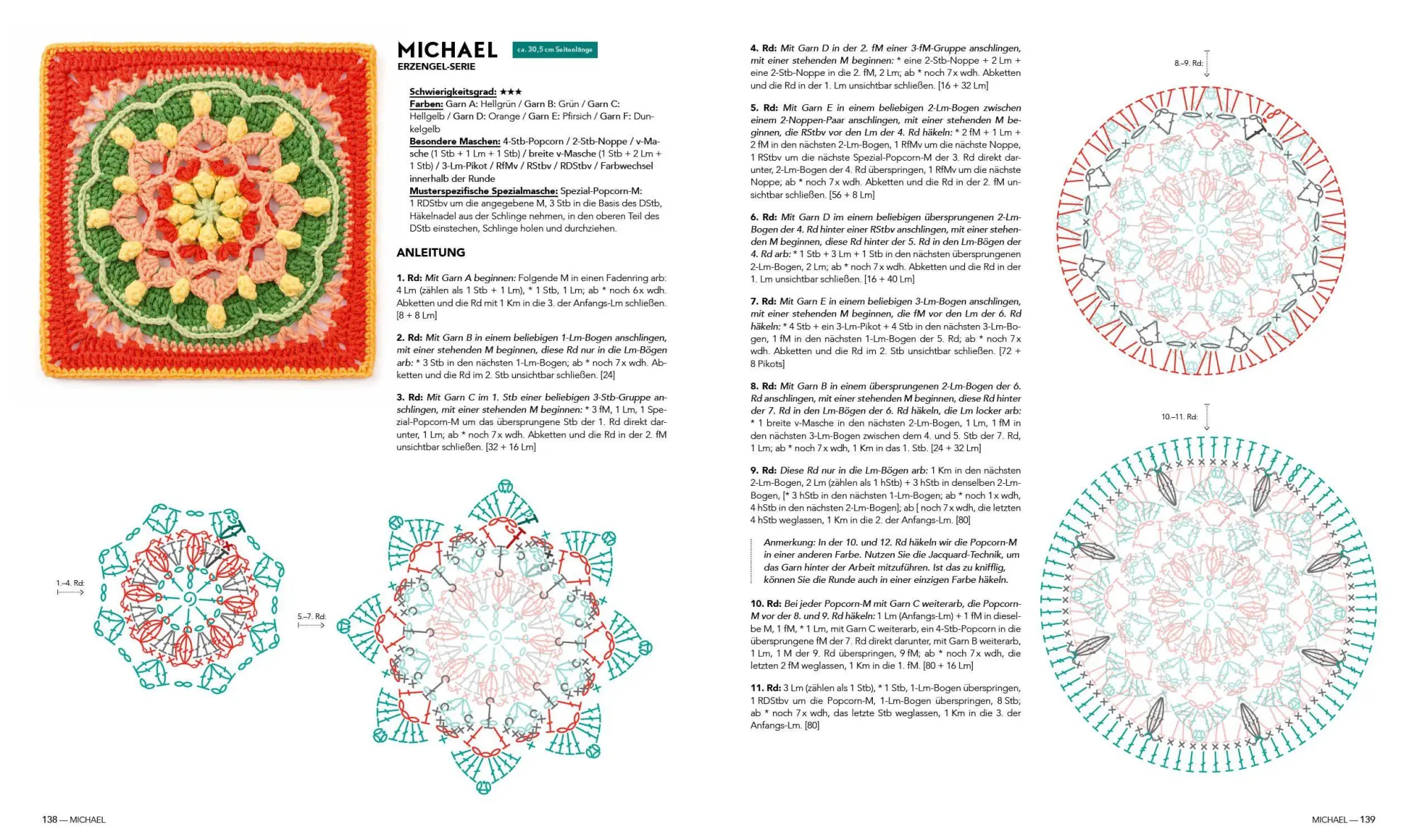 Bild: 9783745930764 | Musterbibel Granny Squares: Häkelzauber in 3D-Optik | Diana Krenz