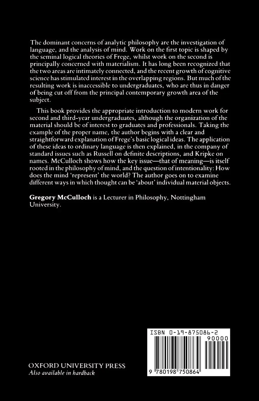 Rückseite: 9780198750864 | The Game of the Name | Introducing Logic, Language and Mind | Buch