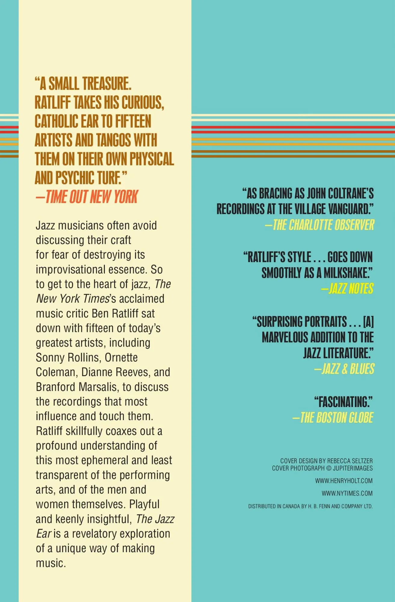 Rückseite: 9780805090864 | The Jazz Ear | Conversations Over Music | Ben Ratliff | Taschenbuch