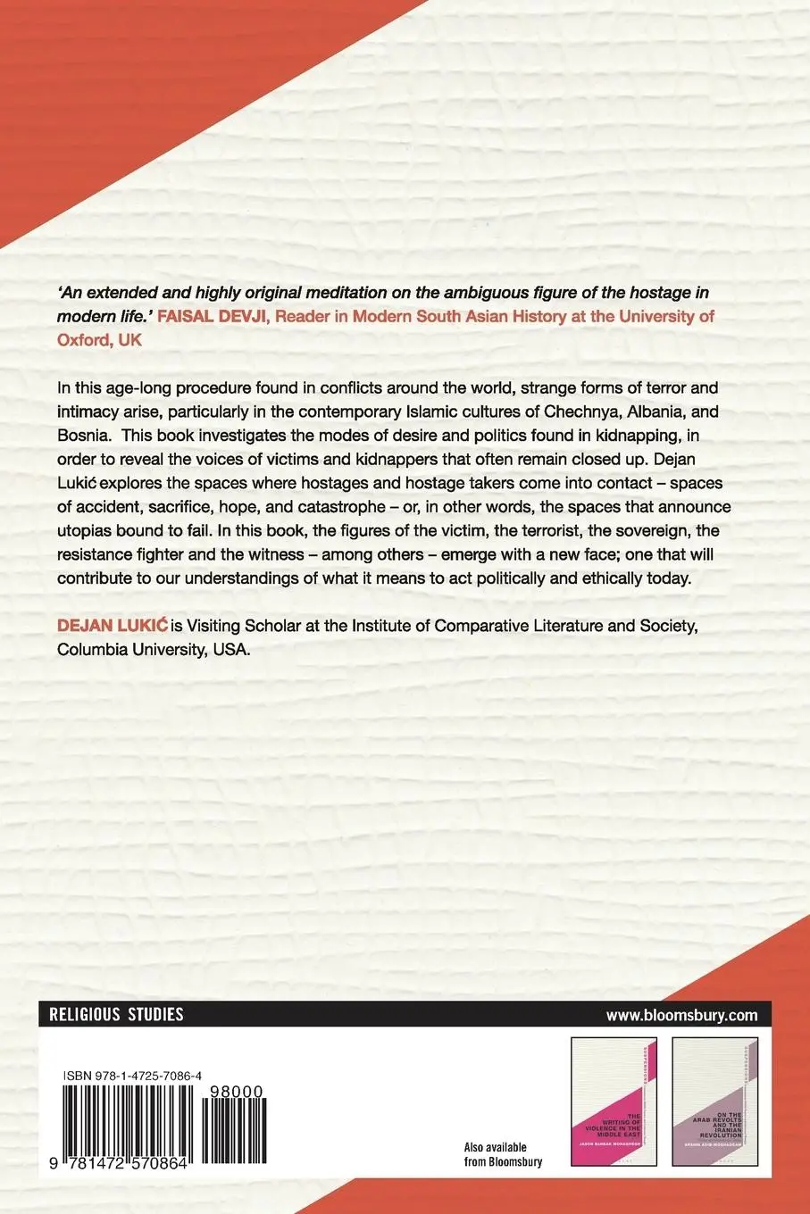 Rückseite: 9781472570864 | Hostage Spaces of the Contemporary Islamicate World | Dejan Lukic