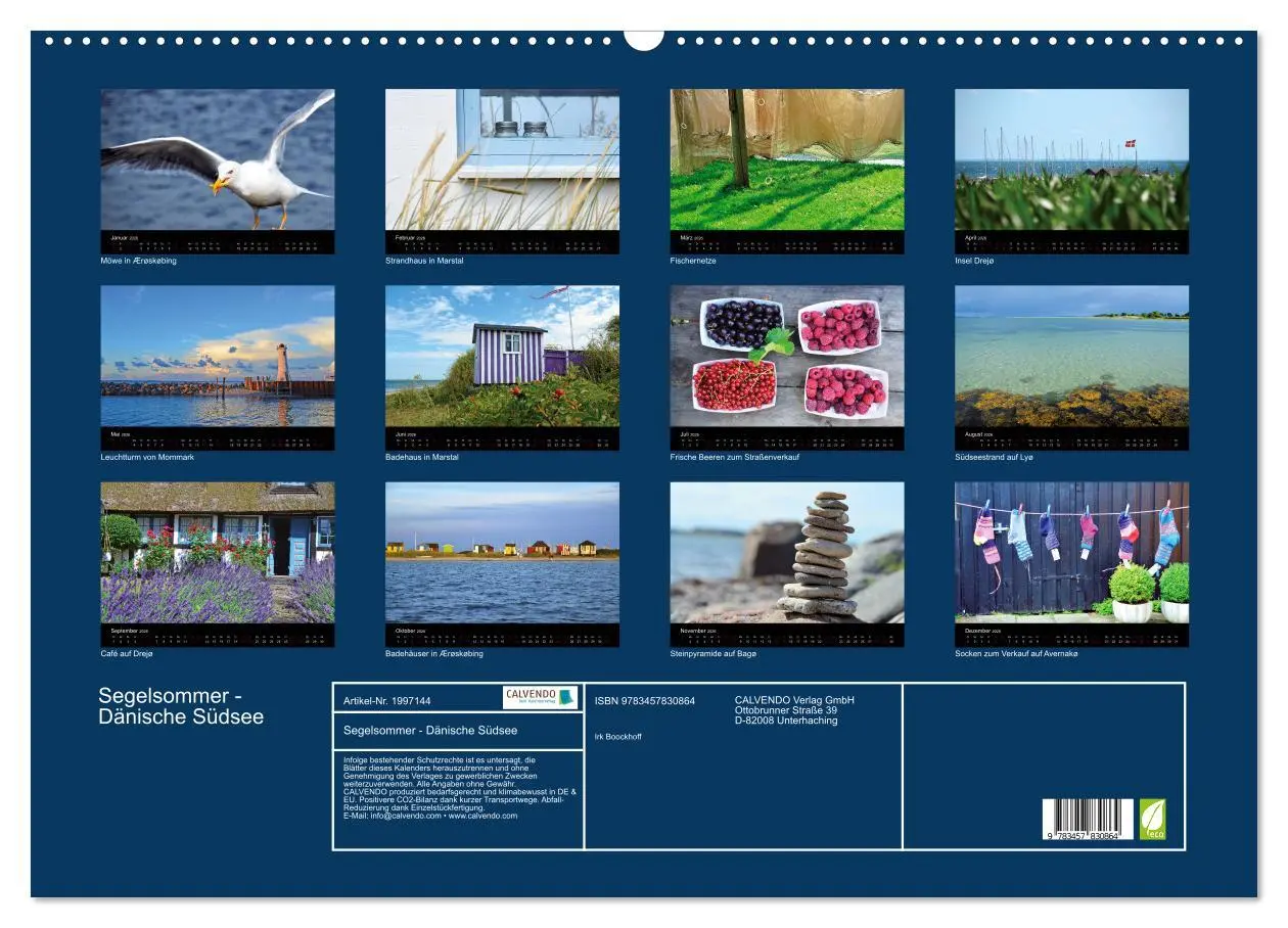 Bild: 9783457830864 | Segelsommer - Dänische Südsee (Wandkalender 2026 DIN A2 quer),...
