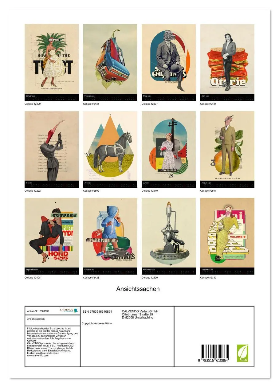 Bild: 9783516610864 | Ansichtssachen (Wandkalender 2026 DIN A3 hoch), CALVENDO...