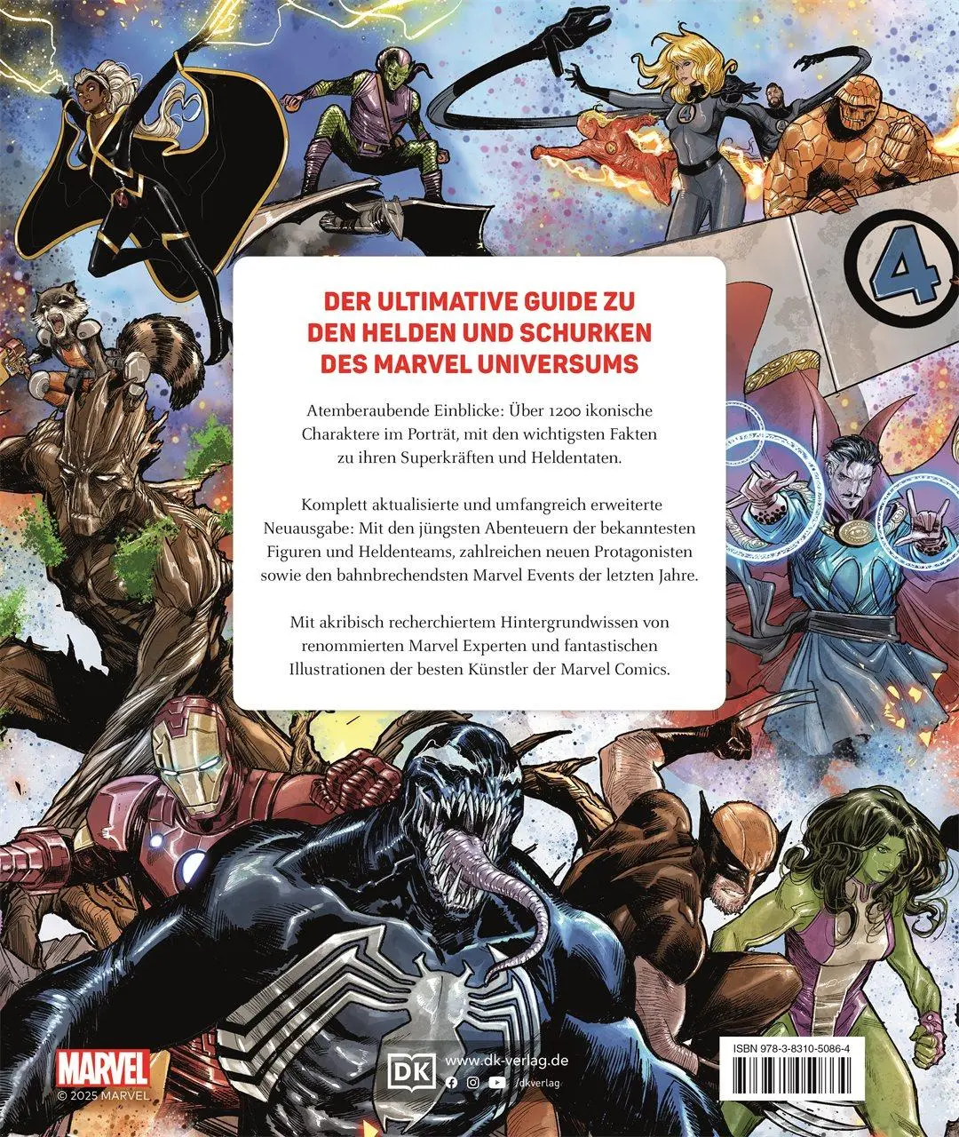 Rückseite: 9783831050864 | Marvel Enzyklopädie | DK Verlag | Buch | 512 S. | Deutsch | 2025