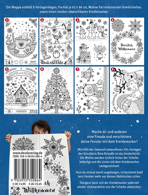 Bild: 9783955350864 | XXL Vorlagen für Fensterbilder, Gemütliche Weihnachtszeit von Bine...