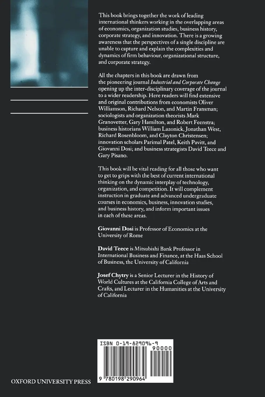 Rückseite: 9780198290964 | Technology, Organization, and Competitiveness | David Teece (u. a.)
