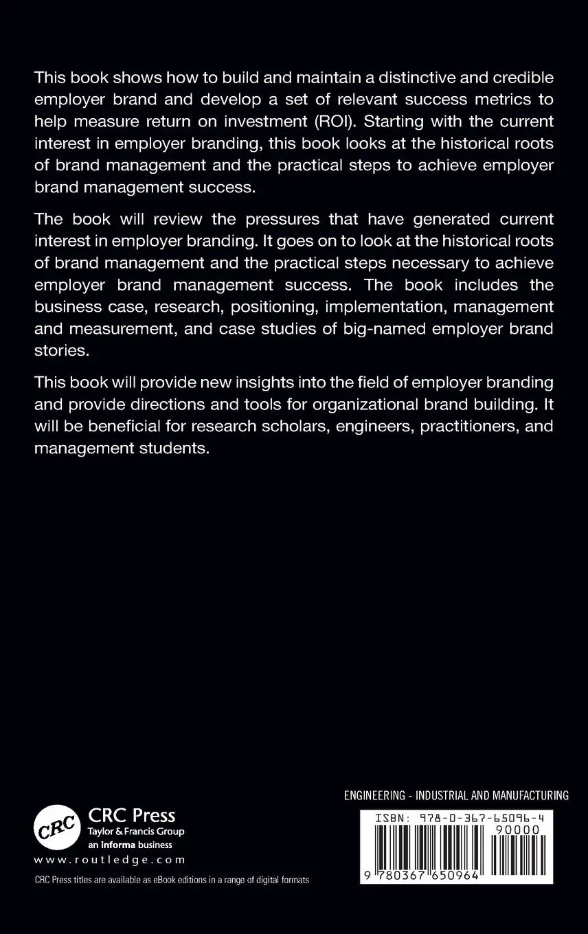 Rückseite: 9780367650964 | Employer Branding for Competitive Advantage | Geeta Rana (u. a.)