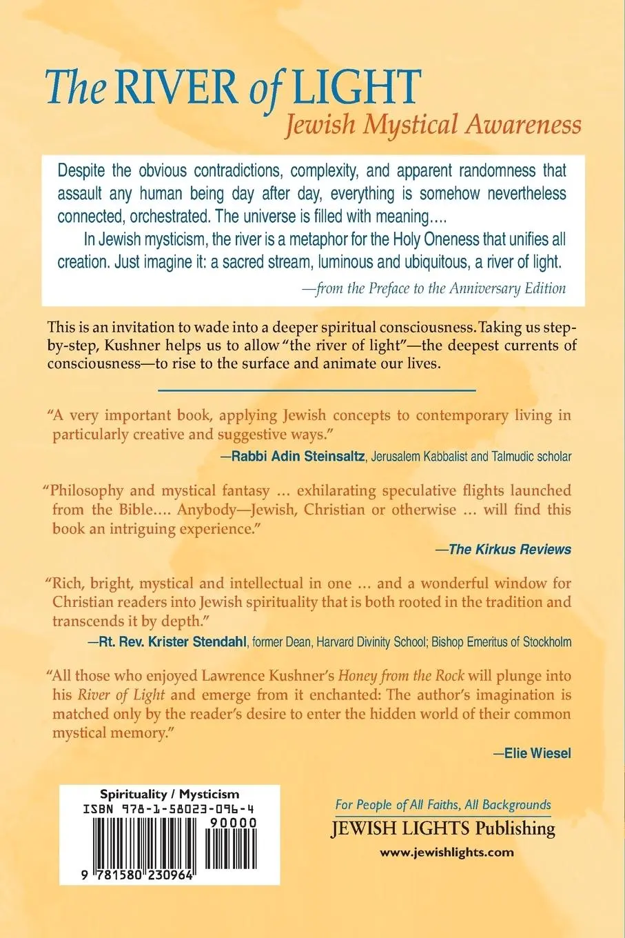 Rückseite: 9781580230964 | The River of Light | Jewish Mystical Awareness | Kushner | Taschenbuch