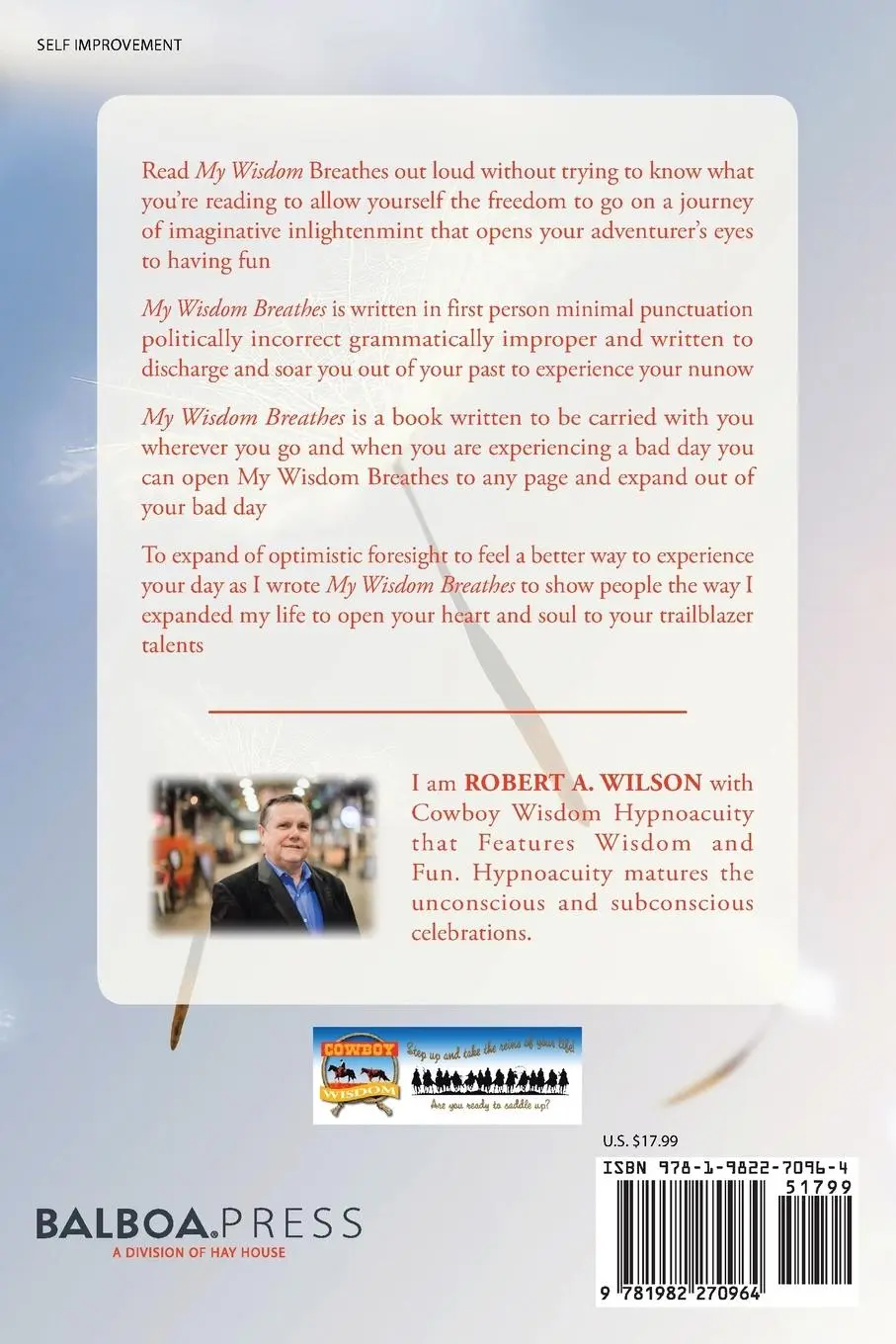 Rückseite: 9781982270964 | My Wisdom Breathes | Wisdom Energizes Fun | Robert A. Wilson | Buch