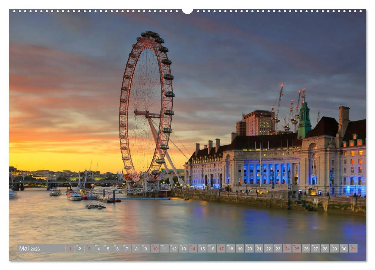 Bild: 9783457750964 | London Sehenswürdigkeiten (Wandkalender 2026 DIN A2 quer), CALVENDO...
