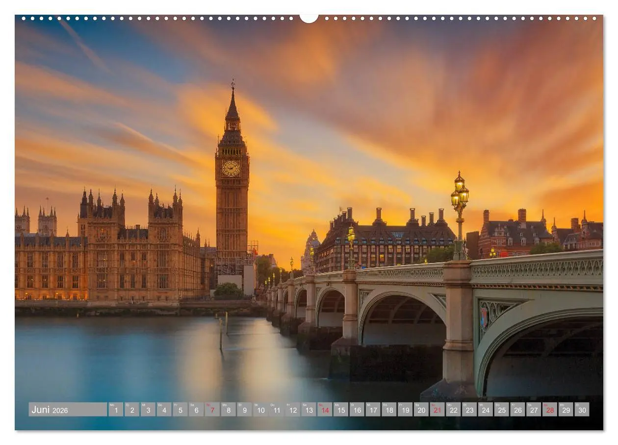Bild: 9783457750964 | London Sehenswürdigkeiten (Wandkalender 2026 DIN A2 quer), CALVENDO...