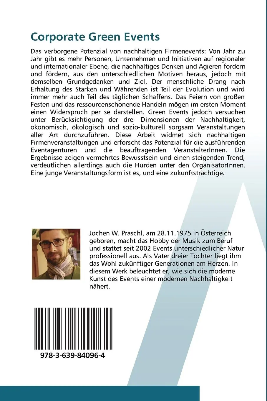 Rückseite: 9783639840964 | Corporate Green Events | Jochen Walter Praschl | Taschenbuch | 100 S.