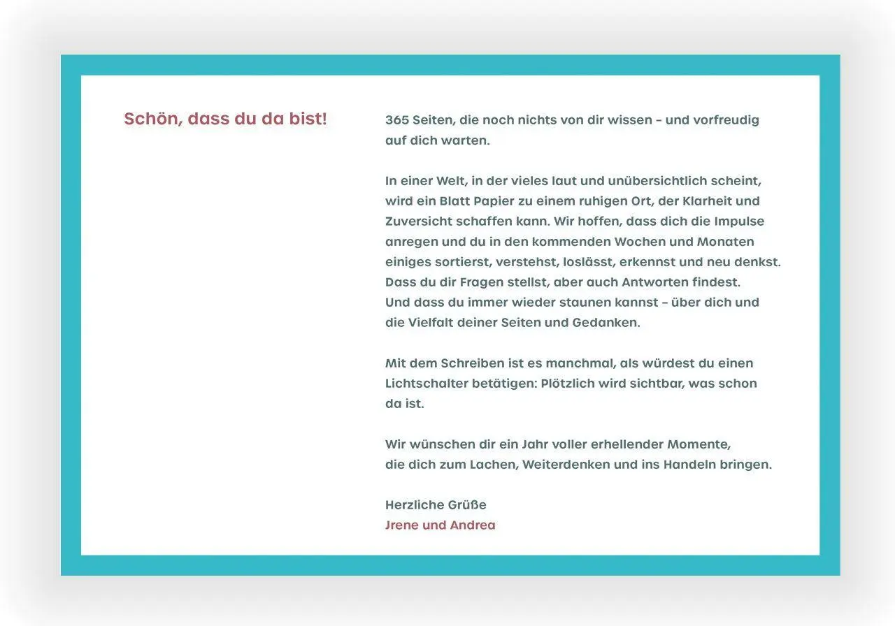Bild: 4260172811064 | 365 neue Seiten von dir | Jrene Rolli (u. a.) | Kalender | 375 S.