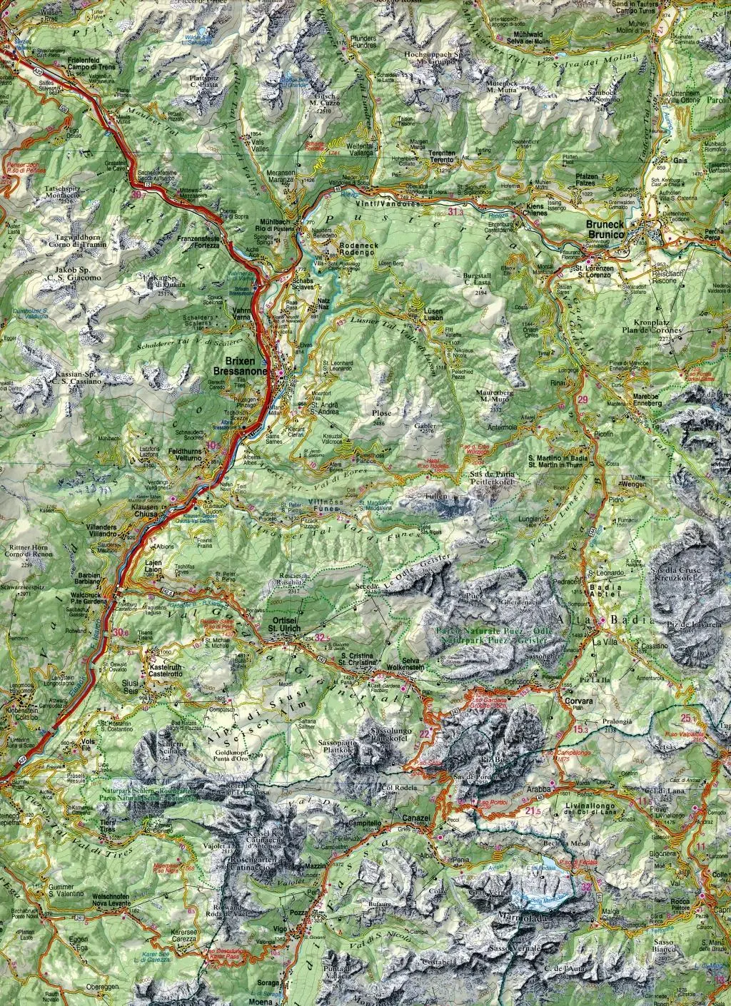 Bild: 9788883151064 | Dolomiti / Dolomiten Road Panoramic Map 1 : 200 000 | (Land-)Karte