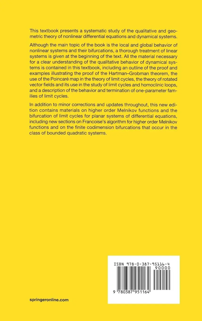 Rückseite: 9780387951164 | Differential Equations and Dynamical Systems | Lawrence Perko | Buch