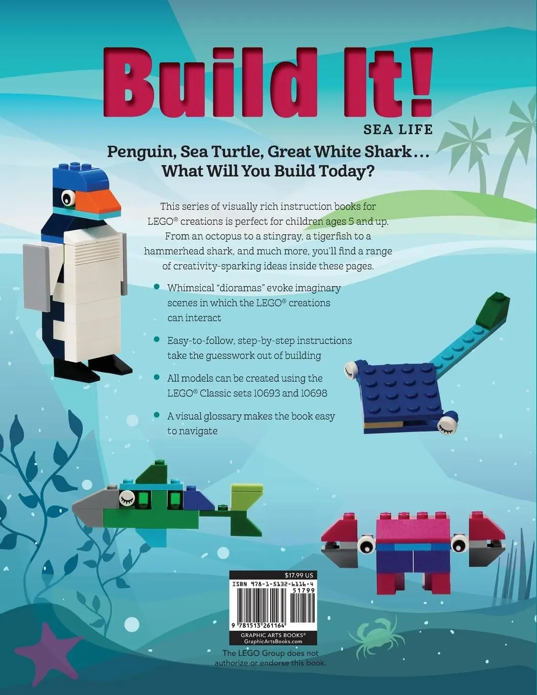 Rückseite: 9781513261164 | Build It! Sea Life | Jennifer Kemmeter | Taschenbuch | Englisch | 2018