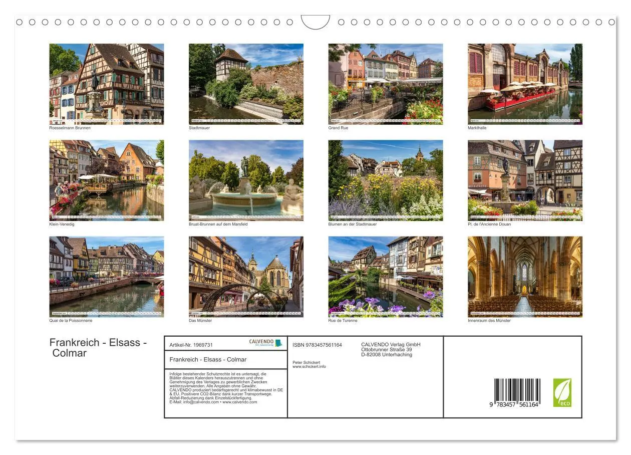 Bild: 9783457561164 | Frankreich - Elsass - Colmar (Wandkalender 2026 DIN A3 quer),...