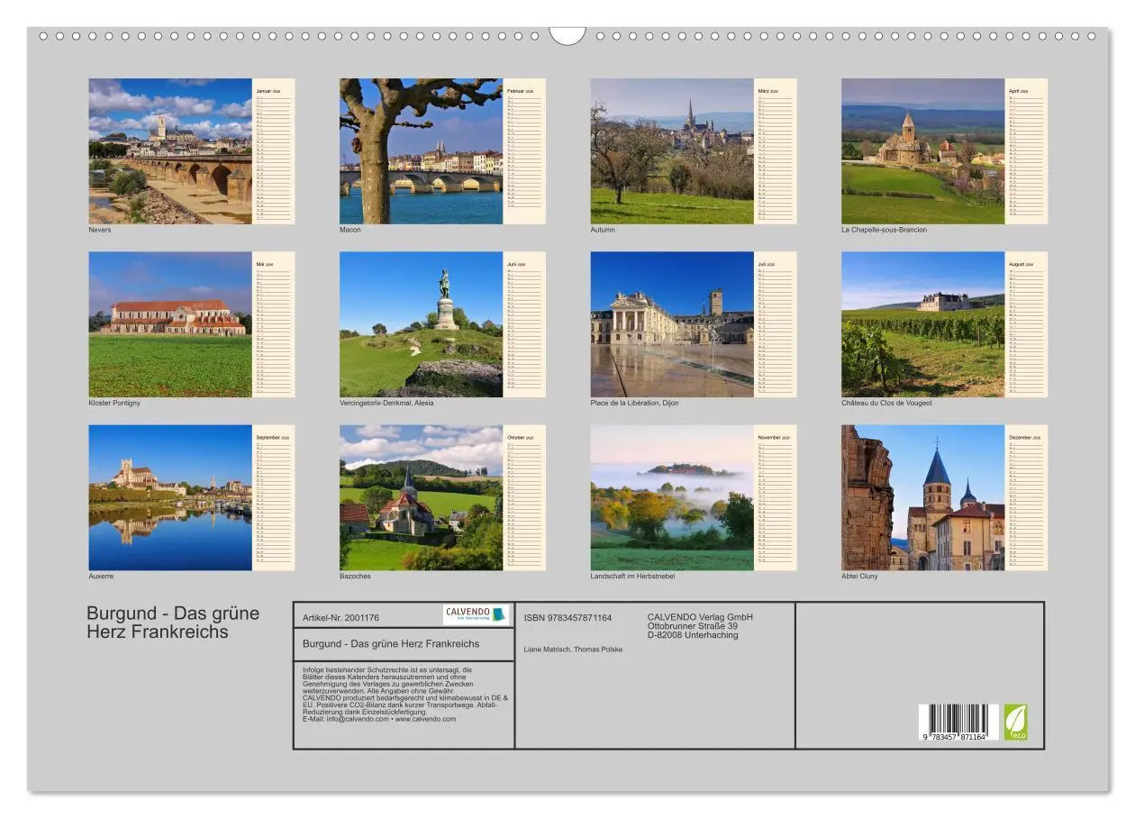 Bild: 9783457871164 | Burgund - Das grüne Herz Frankreichs (Wandkalender 2026 DIN A2...