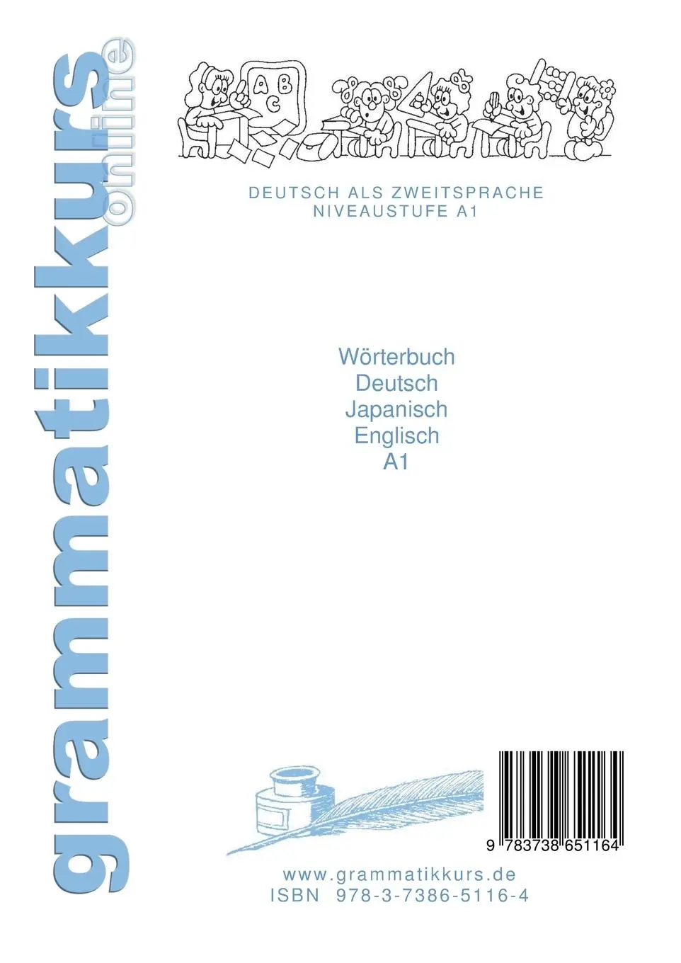 Rückseite: 9783738651164 | Wörterbuch Deutsch - Japanisch - Englisch Niveau A1 | Taschenbuch