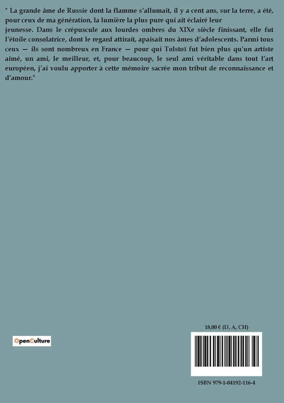 Rückseite: 9791041921164 | Vie de Tolstoï | une biographie de Romain Rolland (1911) | Rolland