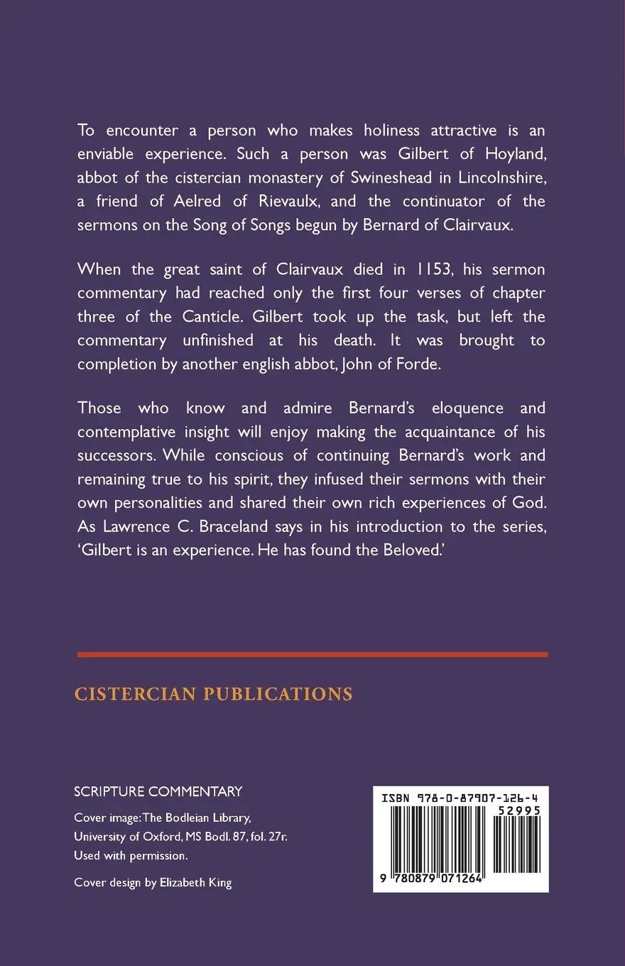 Rückseite: 9780879071264 | Sermons on the Song of Songs, Volume 3 | Gilbert of Hoyland | Buch