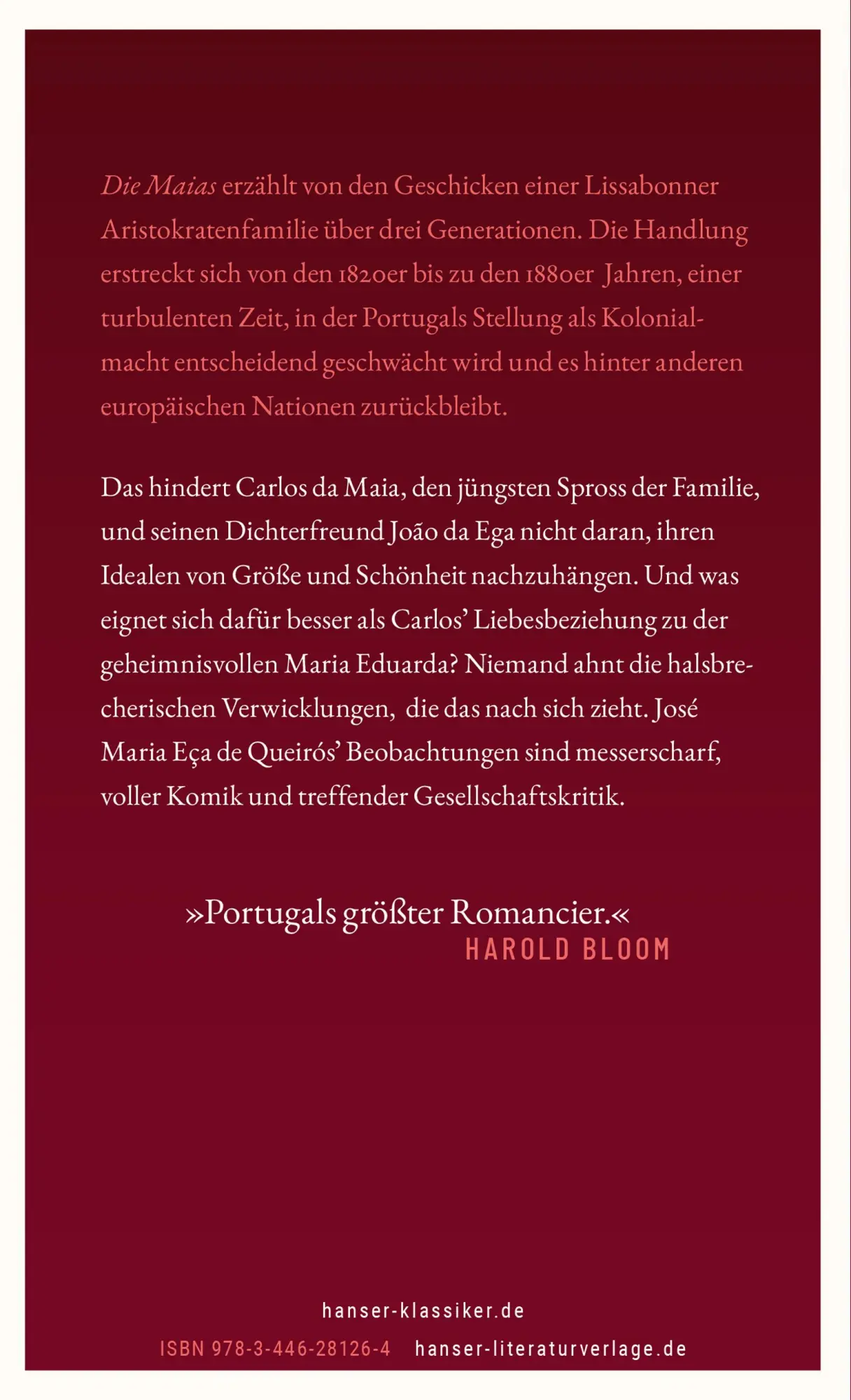 Bild: 9783446281264 | Die Maias | Episoden aus dem romantischen Leben | Queirós | Buch