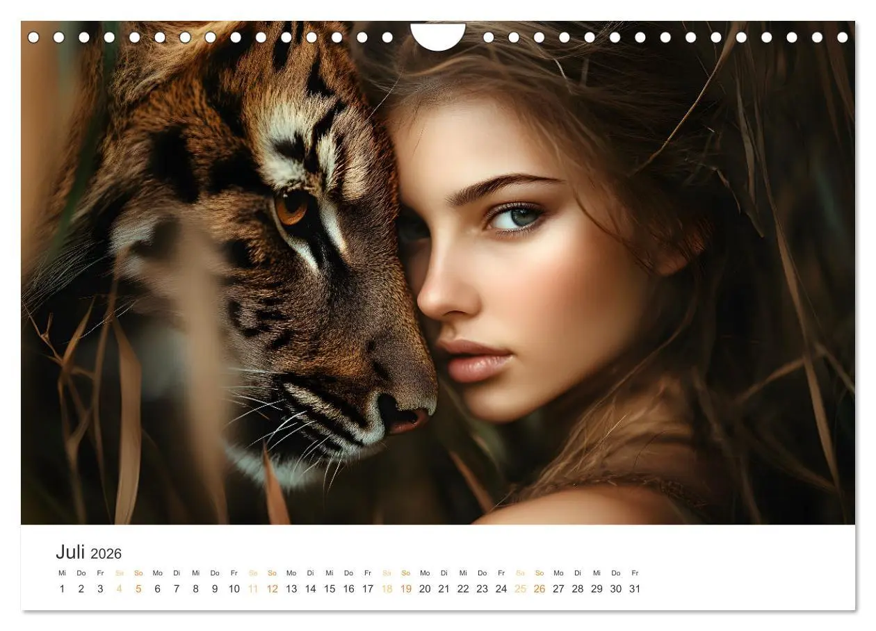 Bild: 9783457311264 | Magische Tierliebe (Wandkalender 2026 DIN A4 quer), CALVENDO...