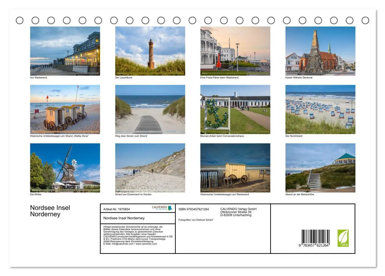 Bild: 9783457621264 | Nordsee Insel Norderney (Tischkalender 2026 DIN A5 quer), CALVENDO...