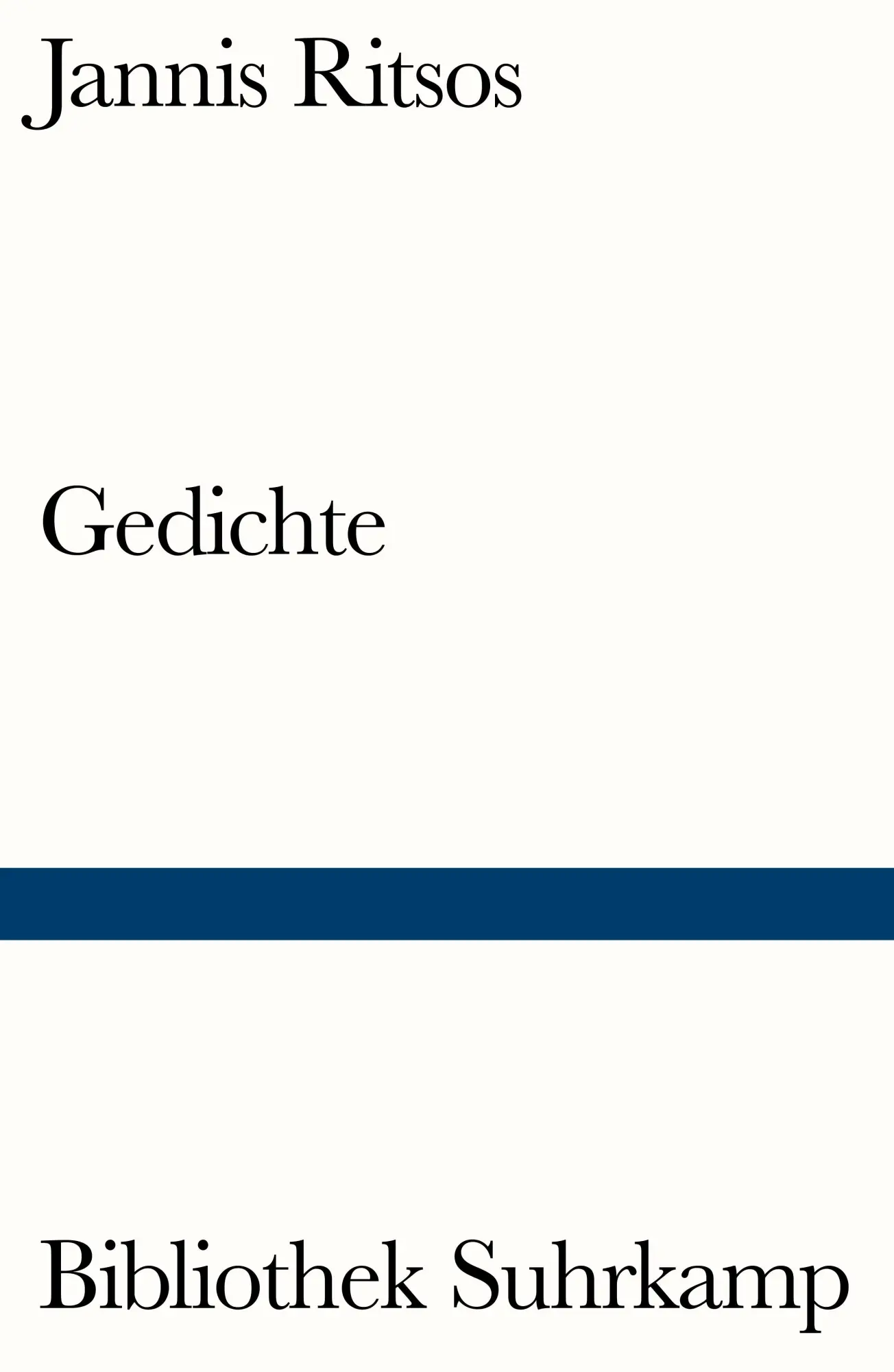 Cover: 9783518241264 | Gedichte | Jannis Ritsos | Taschenbuch | Bibliothek Suhrkamp | 158 S.