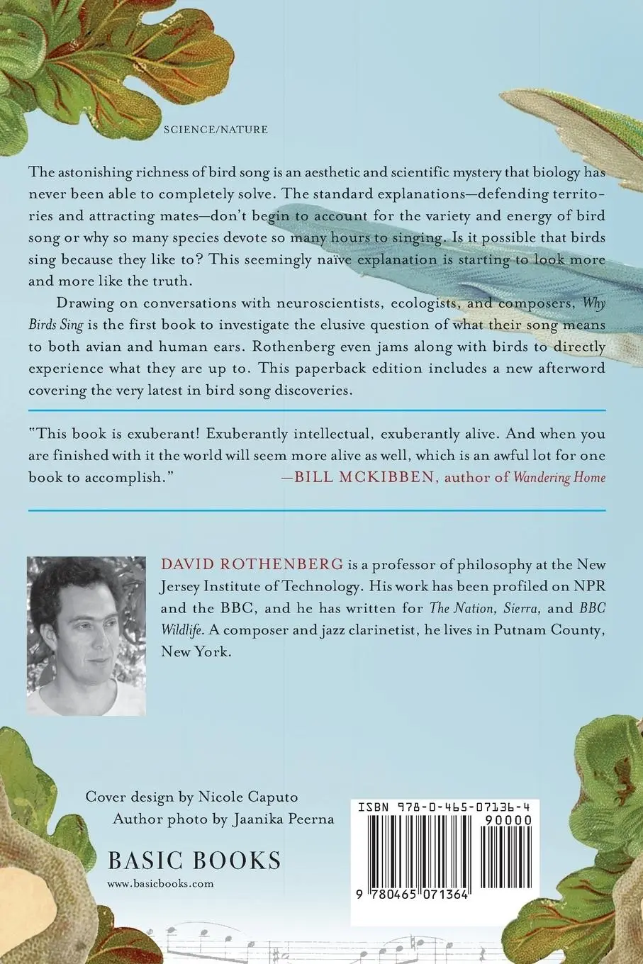Rückseite: 9780465071364 | Why Birds Sing | A Journey Into the Mystery of Bird Song | Rothenberg