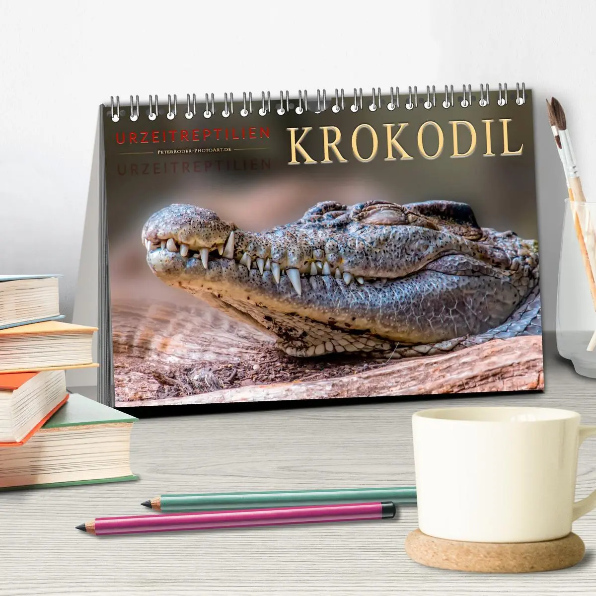 Bild: 9783457851364 | Urzeitreptilien - Krokodil (Tischkalender 2026 DIN A5 quer),...