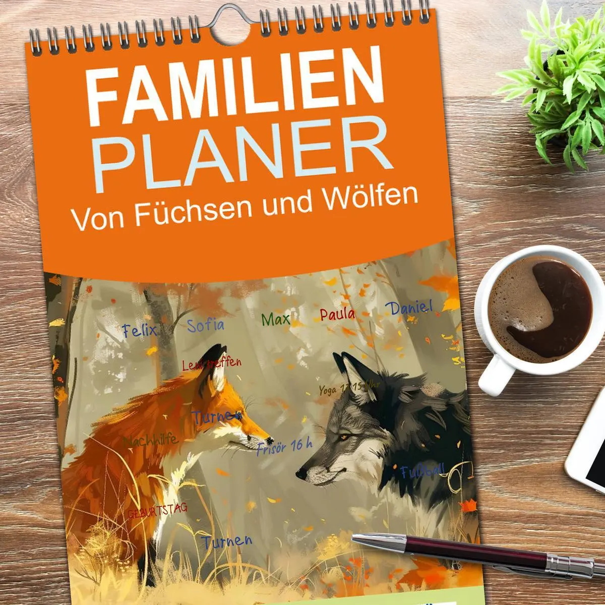 Bild: 9783516491364 | Familienplaner 2026 - Von Füchsen und Wölfen mit 5 Spalten...