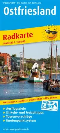 Cover: 9783747301364 | Ostfriesland | (Land-)Karte | Radkarte | Deutsch | 2018 | Publicpress